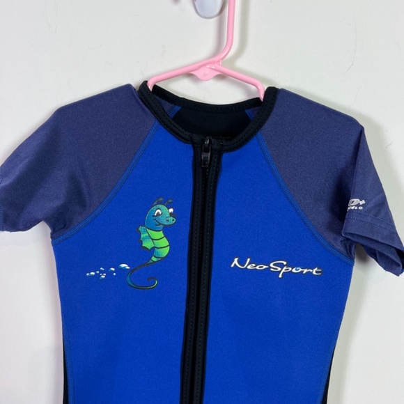 NeoSport Kids Unisex Zip Up Short Wetsuit Size 3 Toddler - Picture 2 of 6
